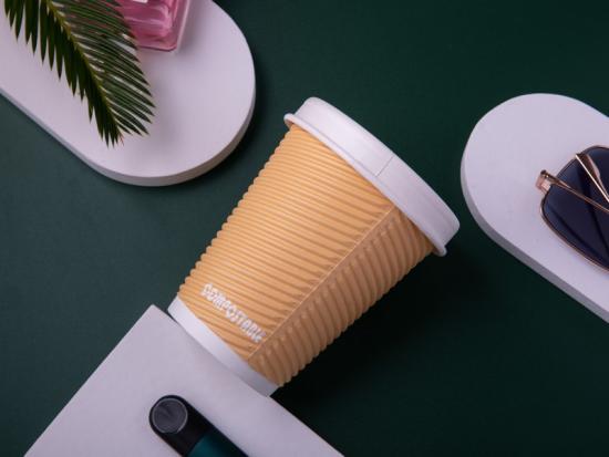 Disposable Ripple Double Wall Coffee Paper Cups