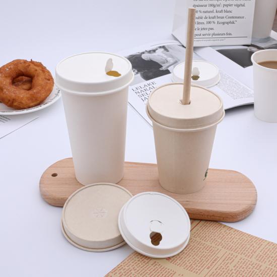 customized biodegradable PLA coating paper coffee cup lids