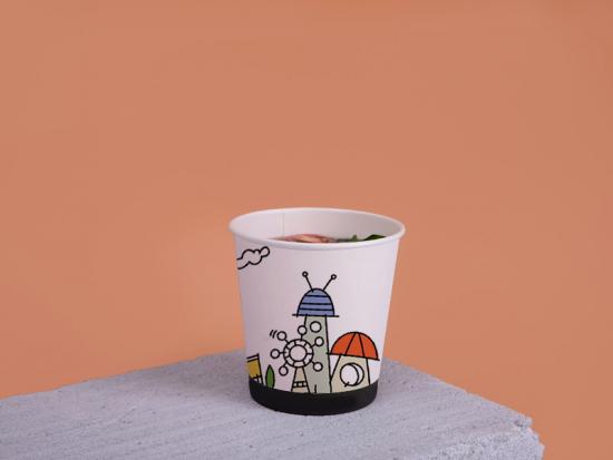  Biodegradable Printed Soup Bowl  With Lid