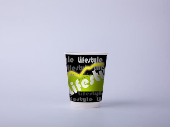 Biodegradable Sustainable Compostable Pla Double Wall Paper Hot Coffee Cups